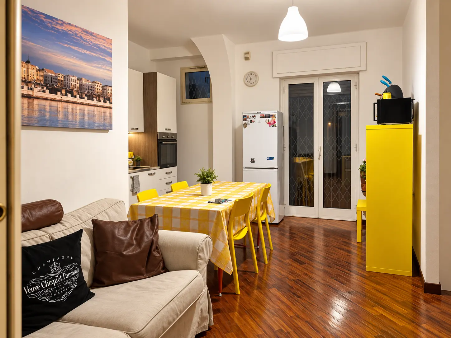 The Urban Ravanas open-plan living room and kitchen